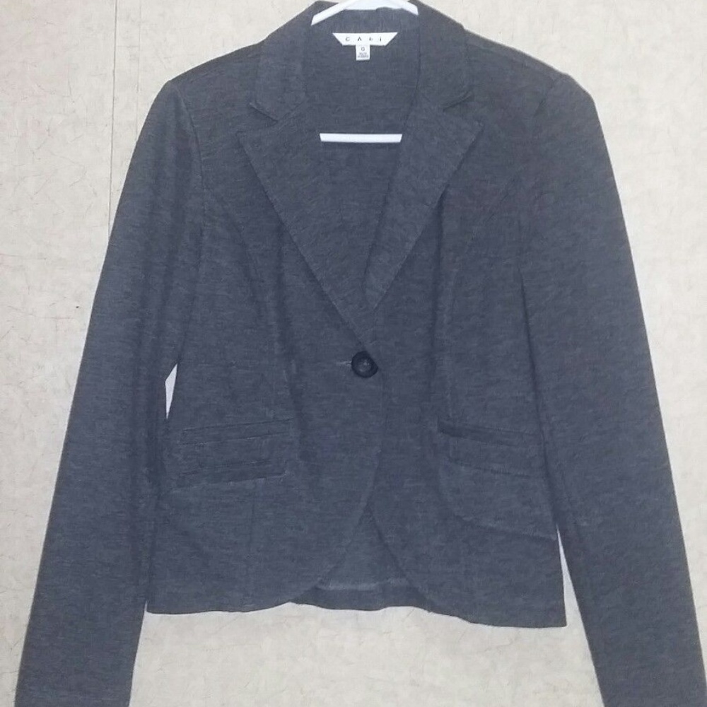 Cabi Womens Blazer Size 0 Gray One Button